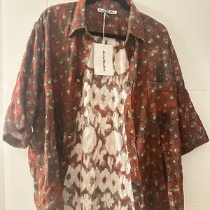 Acne studio printed button up shirt